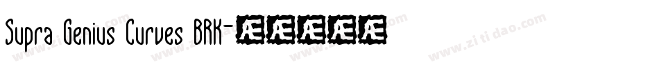 Supra Genius Curves BRK字体转换